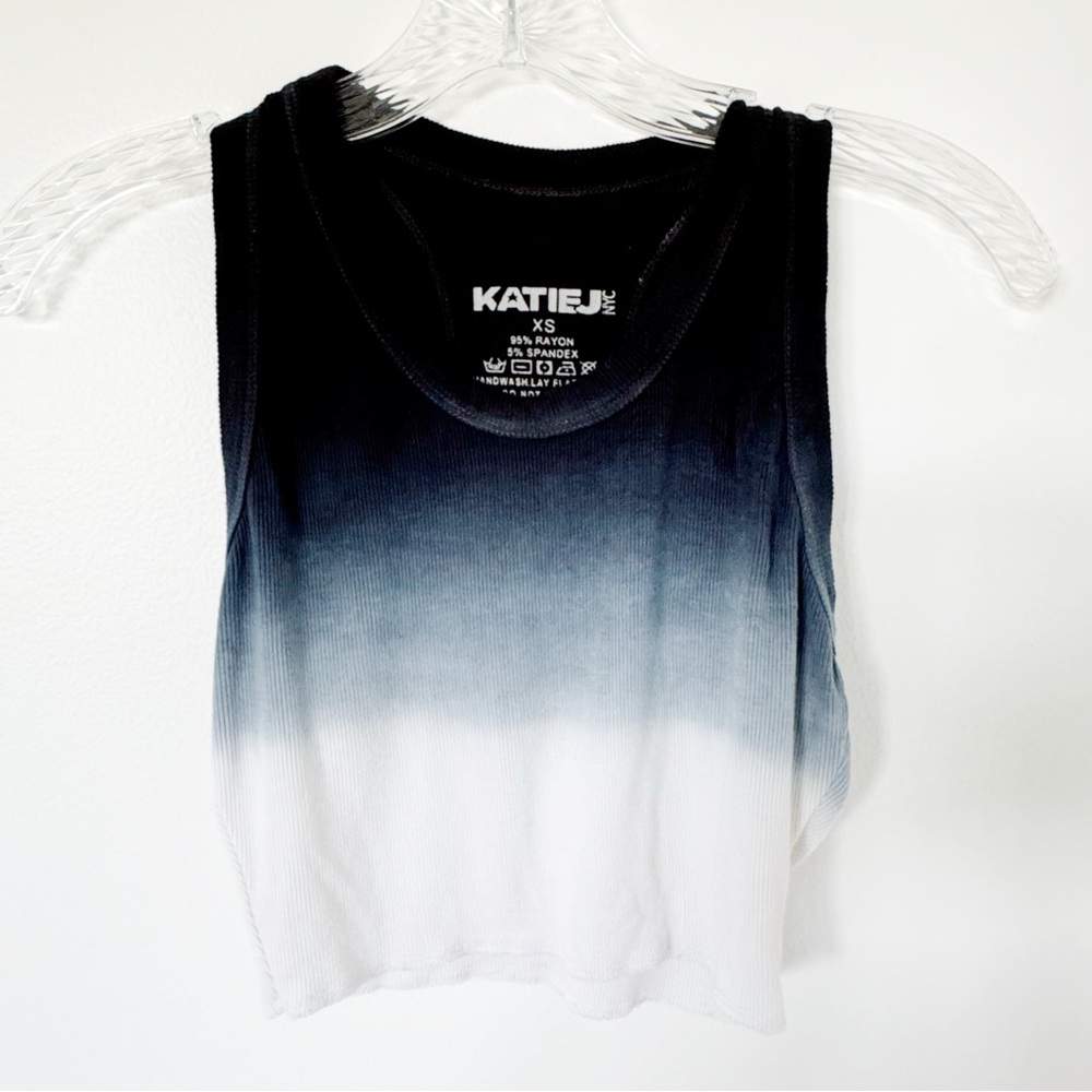Katie J NYC Black White Tank Top XS